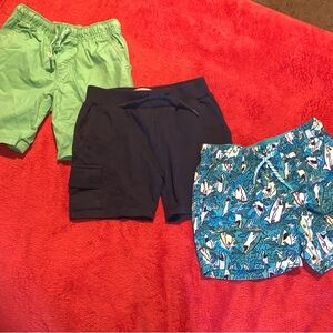 Cat & Jack Kids' Green, Navy, and Blue Shark Shorts Trio